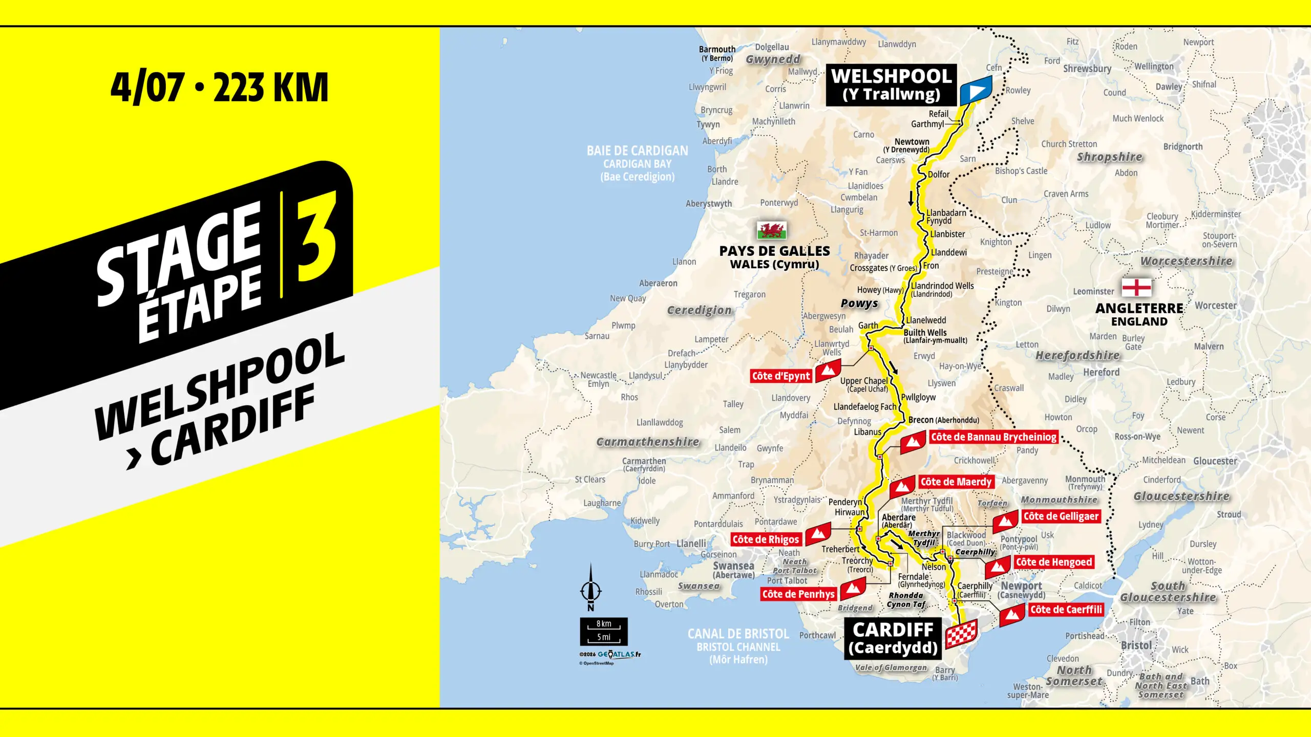 TOur de France Grand Departs 2027 stage map